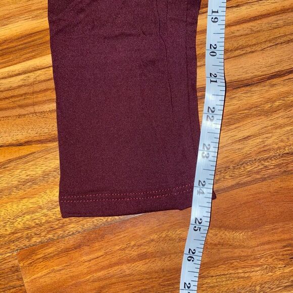 4 For $50 🎃Active Leggings NWOT Buttery Soft High-Waisted Maroon Super Stretchy - Picture 7 of 7